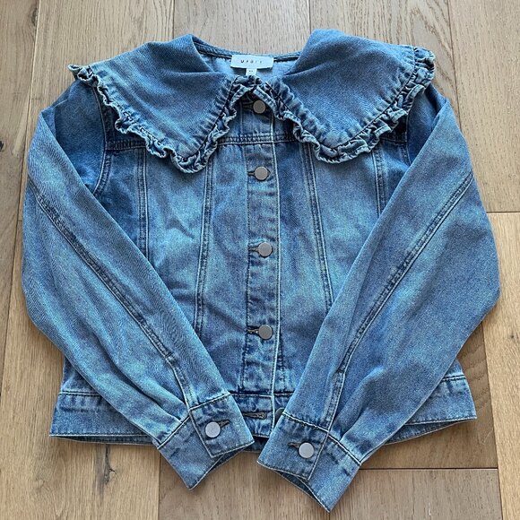 Anthropologie Mable Peter Pan Collar Denim Jacket - Picture 2 of 5